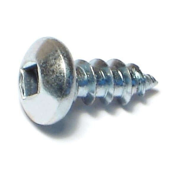 Midwest Fastener Sheet Metal Screw, #10 x 1/2 in, Zinc Plated Steel Pan Head Square Drive, 100 PK 08722 - main